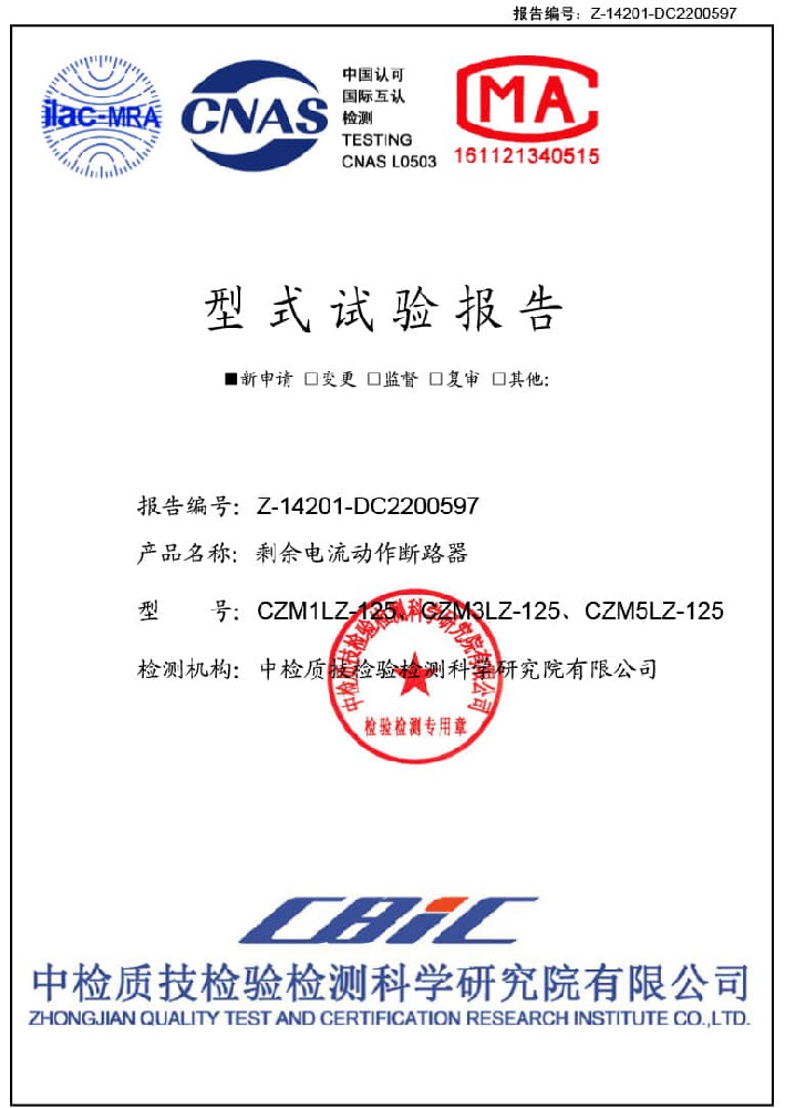 CZM1,3,5LZ-125-型式试验报告
