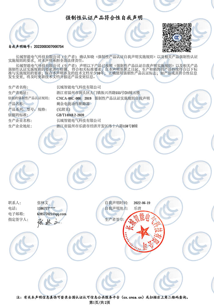 CZB1,3,5LE-125自我声明